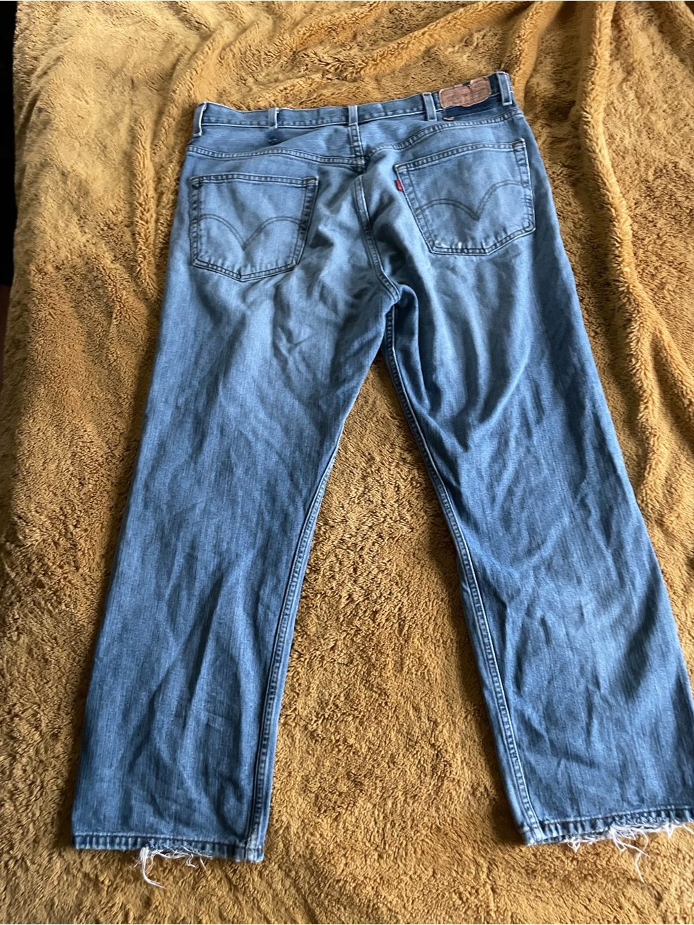 Levi's 505 Relaxed Distressed Denim Jeans - Blue - Picture 2 of 6